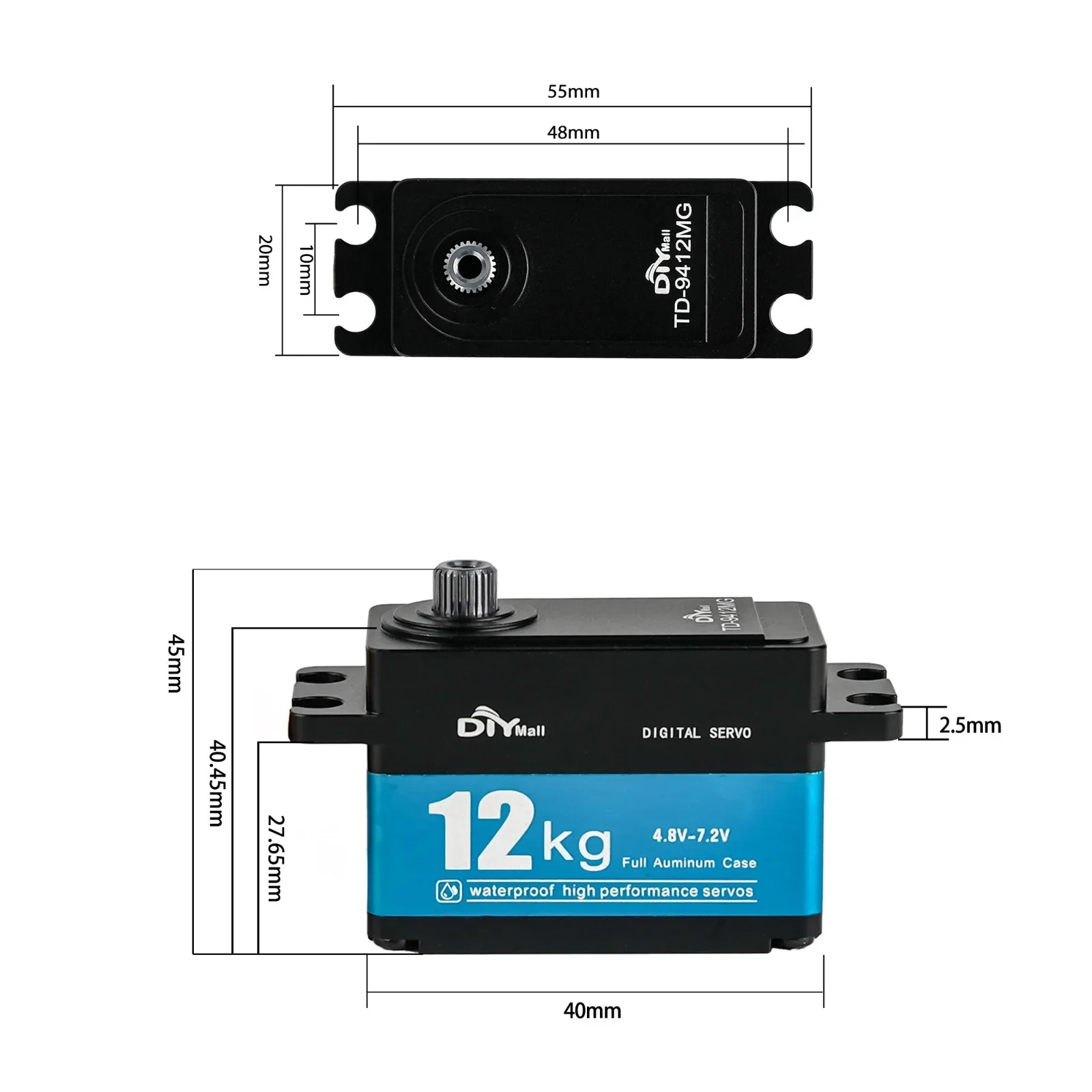 12KG TD-9412MG High Torque Ful - огляд і ціна Rc Hobby Products