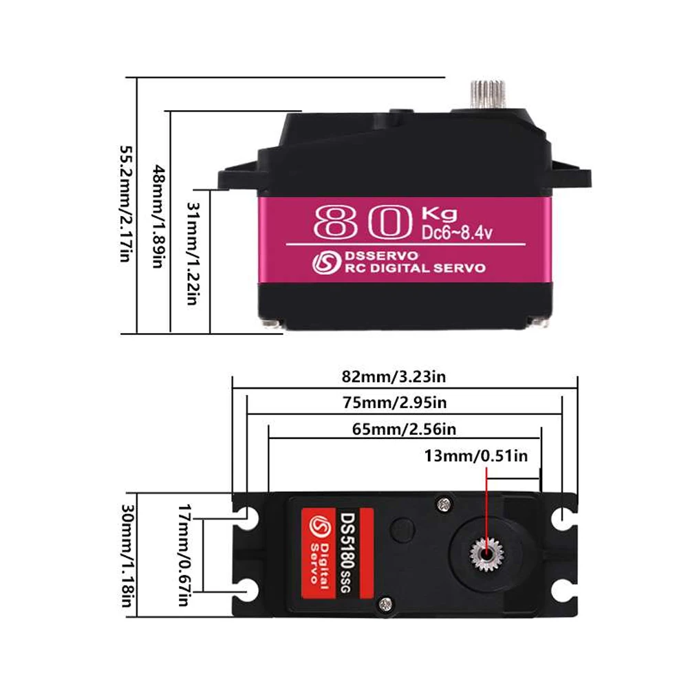 Dsservo Waterproof DS5180 80KG - огляд і ціна Rc Hobby Products